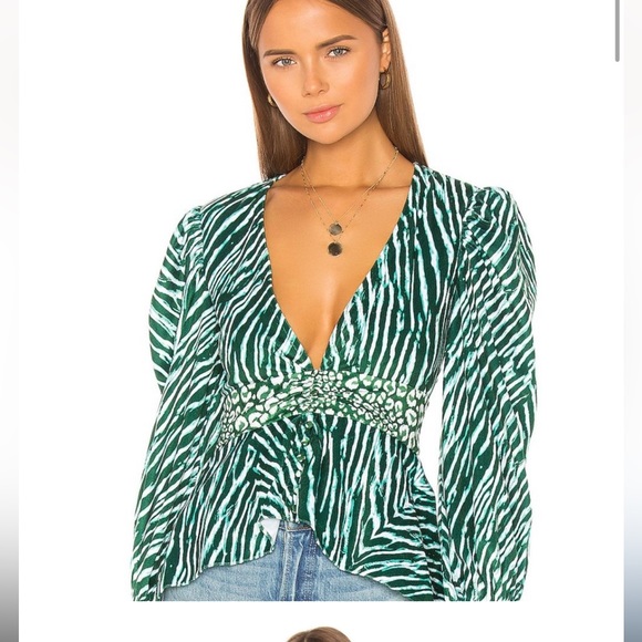 Rococo Sand Tops - NWT ROCOCO SAND Irene Long Sleeve Blouse SIZE S